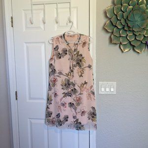 Philosophy Pale Pink Chinoiserie FLORAL Sundress | M | EUC | A-Line